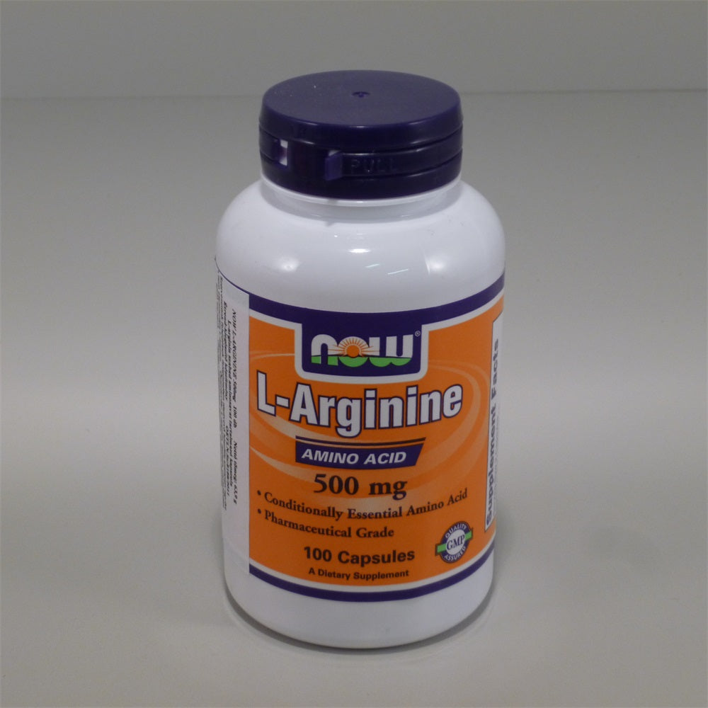 NOW L-Arginín 500 mg, 100 rastlinných kapsúl - 37073