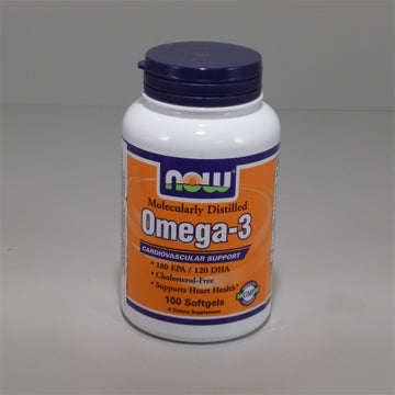 NOW Foods Omega-3 Rybí olej 100 mäkkých kapsúl - 18477