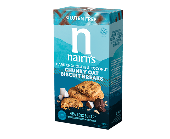 Nairn's Ovsené sušienky s tmavou čokoládou a kokosom 160 g - 82901