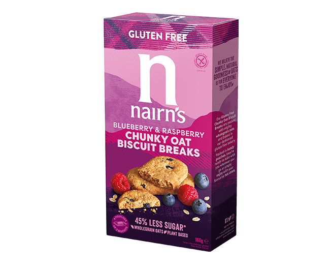 Nairn's Ovesné sušienky s čučoriedkami a malinami 160 g - 82902
