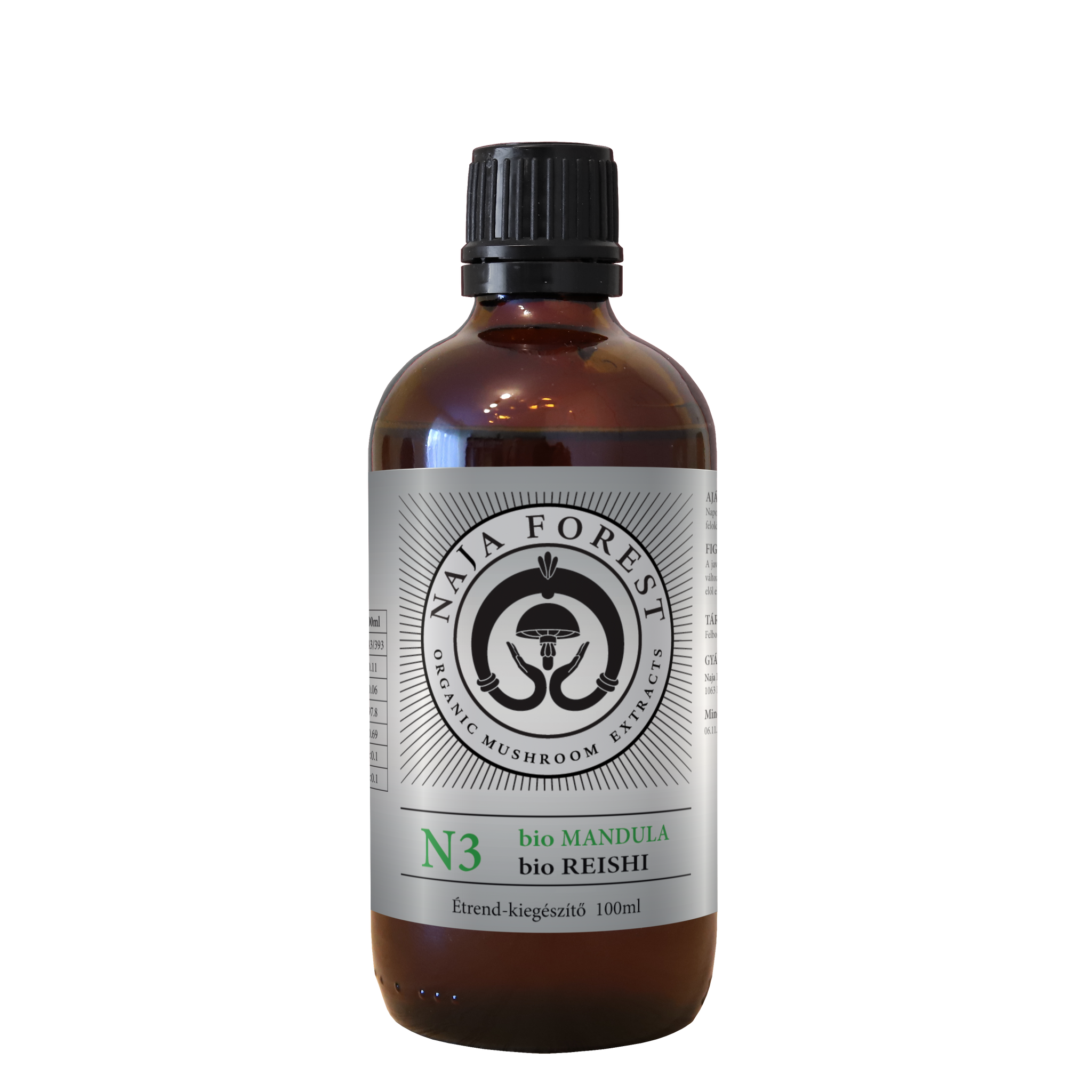 Naja forest N3 bio mandula, bio reishi huby doplnok stravy 100 ml