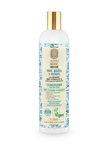 Natura Siberica hlboké čistenie osviežujúci kondicionér pre mastné vlasy 400 ml