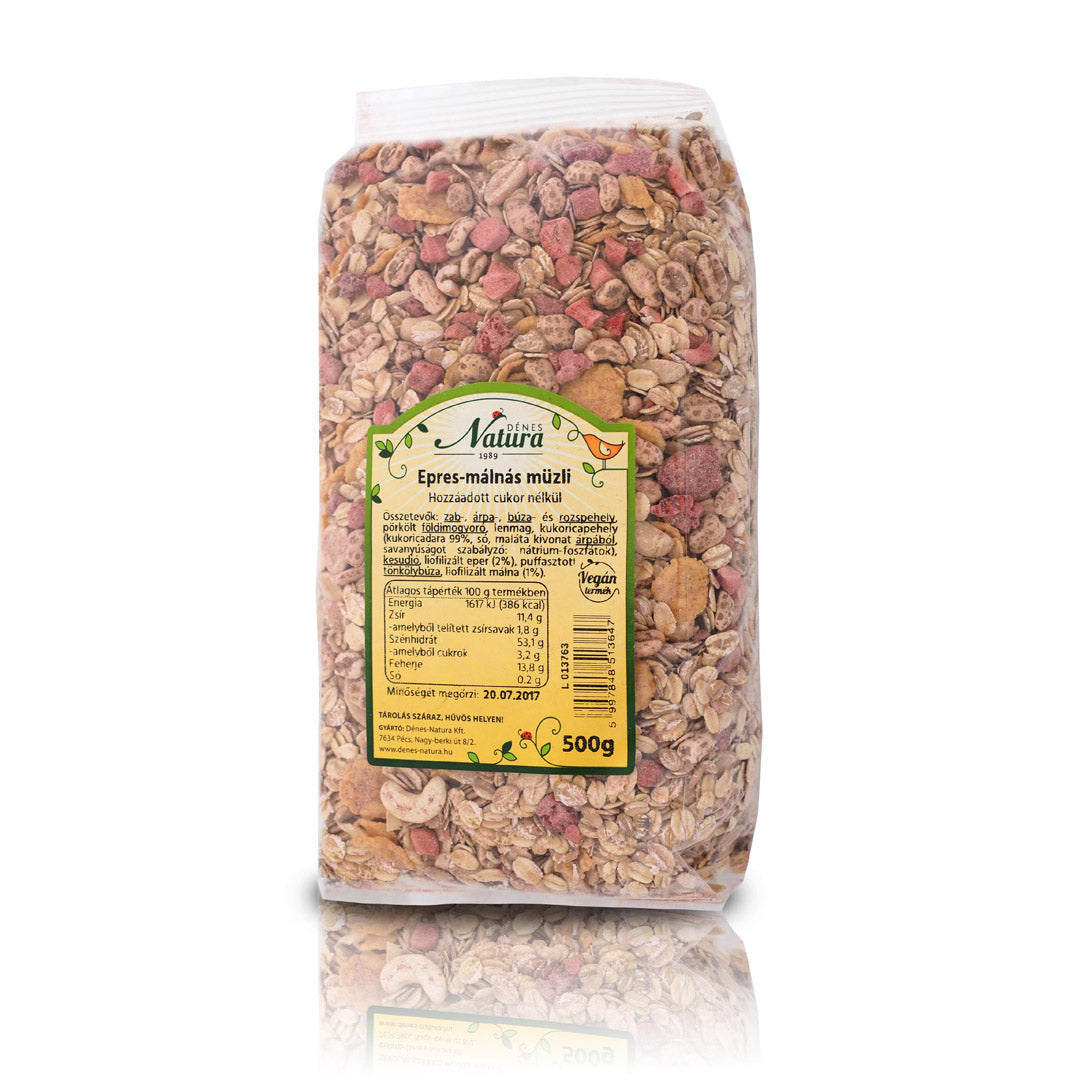 Dénes Natura Müsli s jahodami a malinami 500 g - 50995