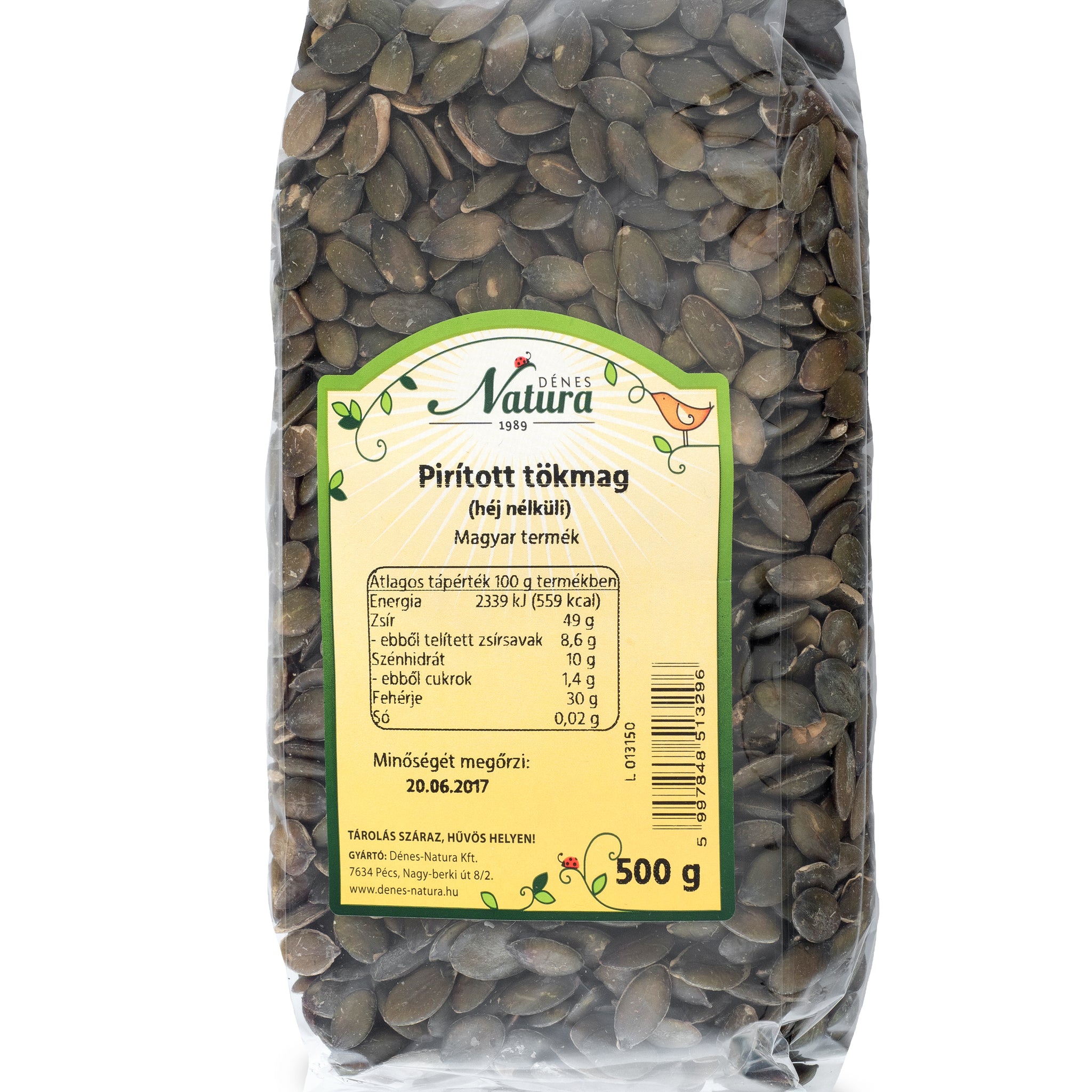 Dénes Natura Pražené tekvicové semienka 500 g - 17597