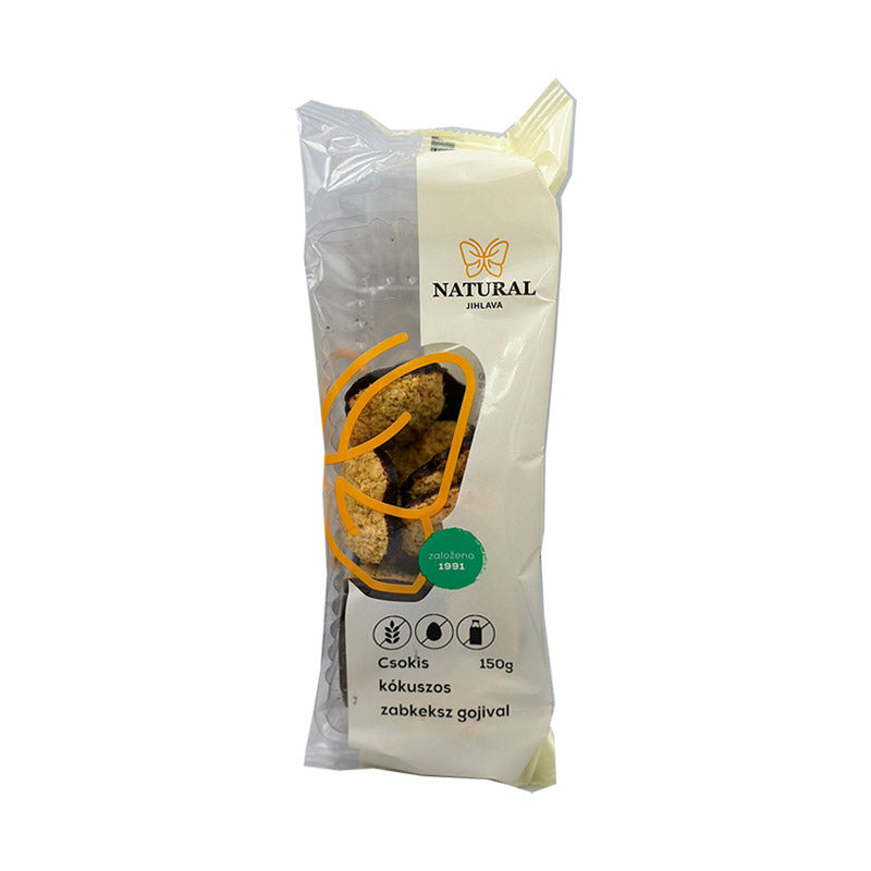 Natural Jihlava ovsené sušienky s goji a kokosom s tmavou polevou 150 g - 96622