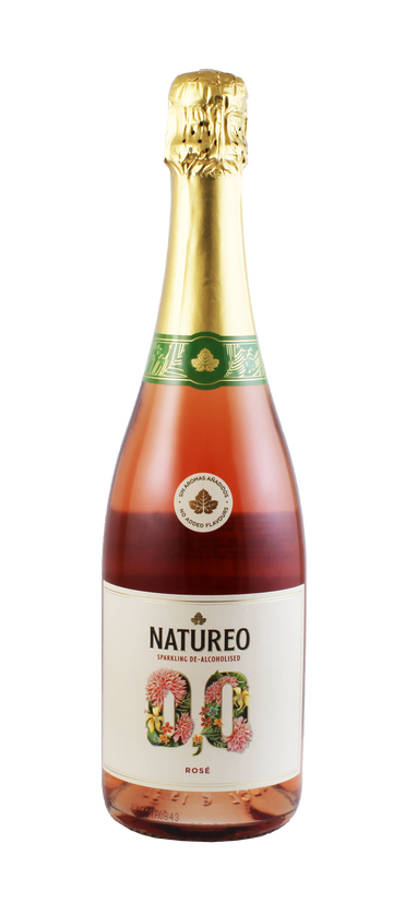 Nealkoholické ružové šampanské Natureo 750 ml