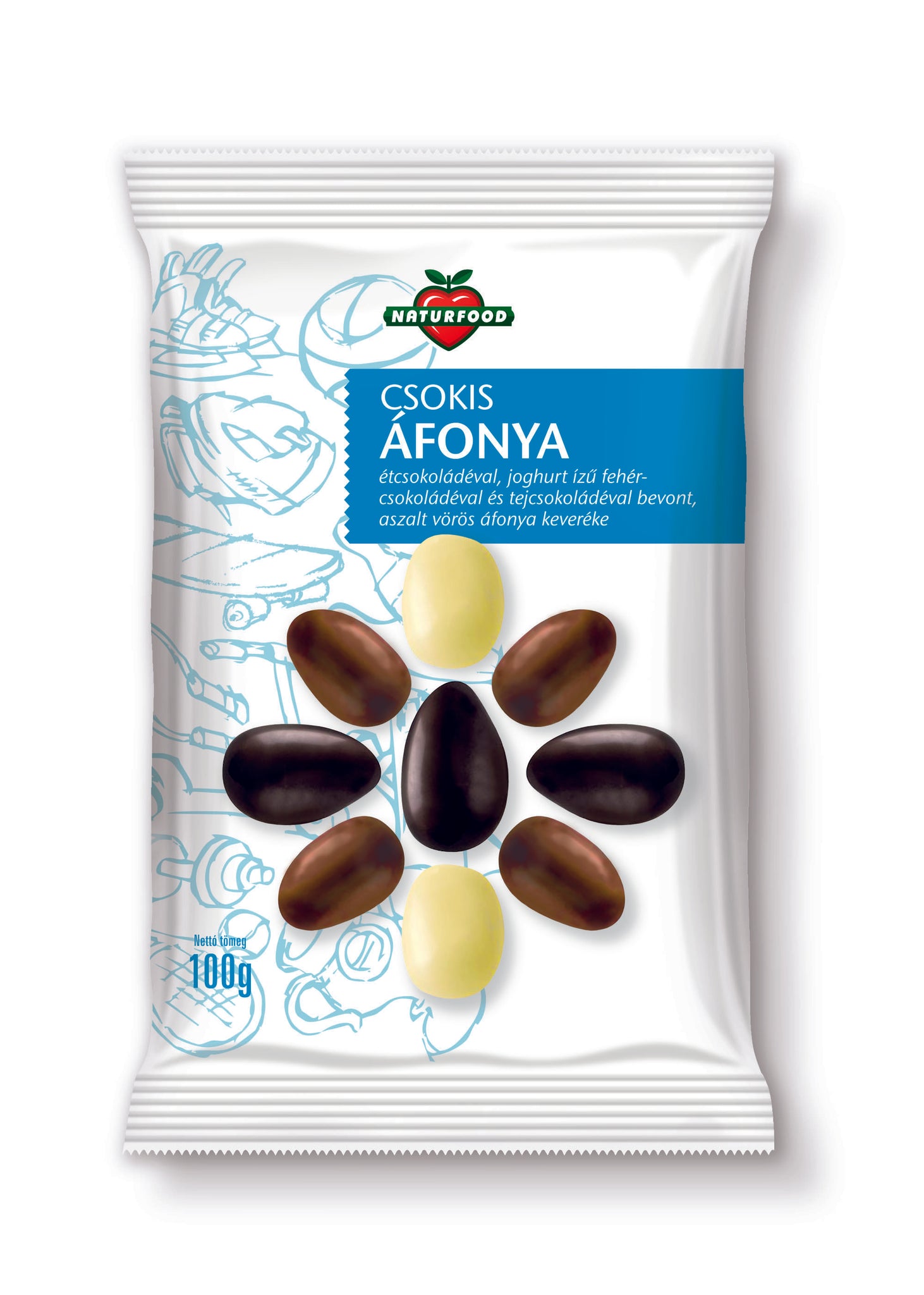 Naturfood čokoládové brusnice 100 g - 39370