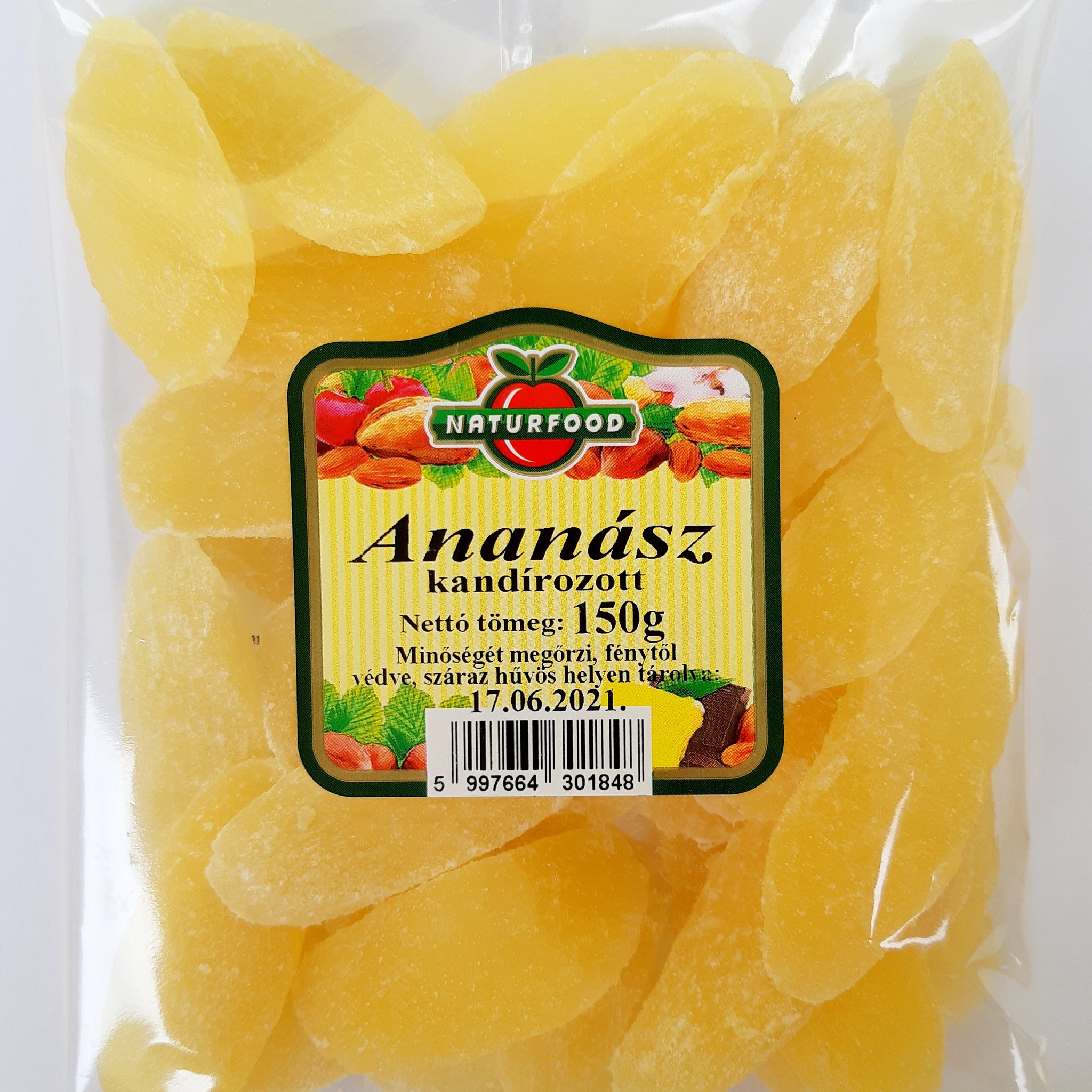 Naturfood Kandizované ananásové plátky 150 g - 40165