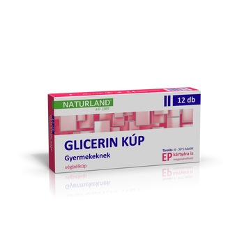 Naturland Glicerínový čapík pre deti 1500 mg 12 ks - 96374