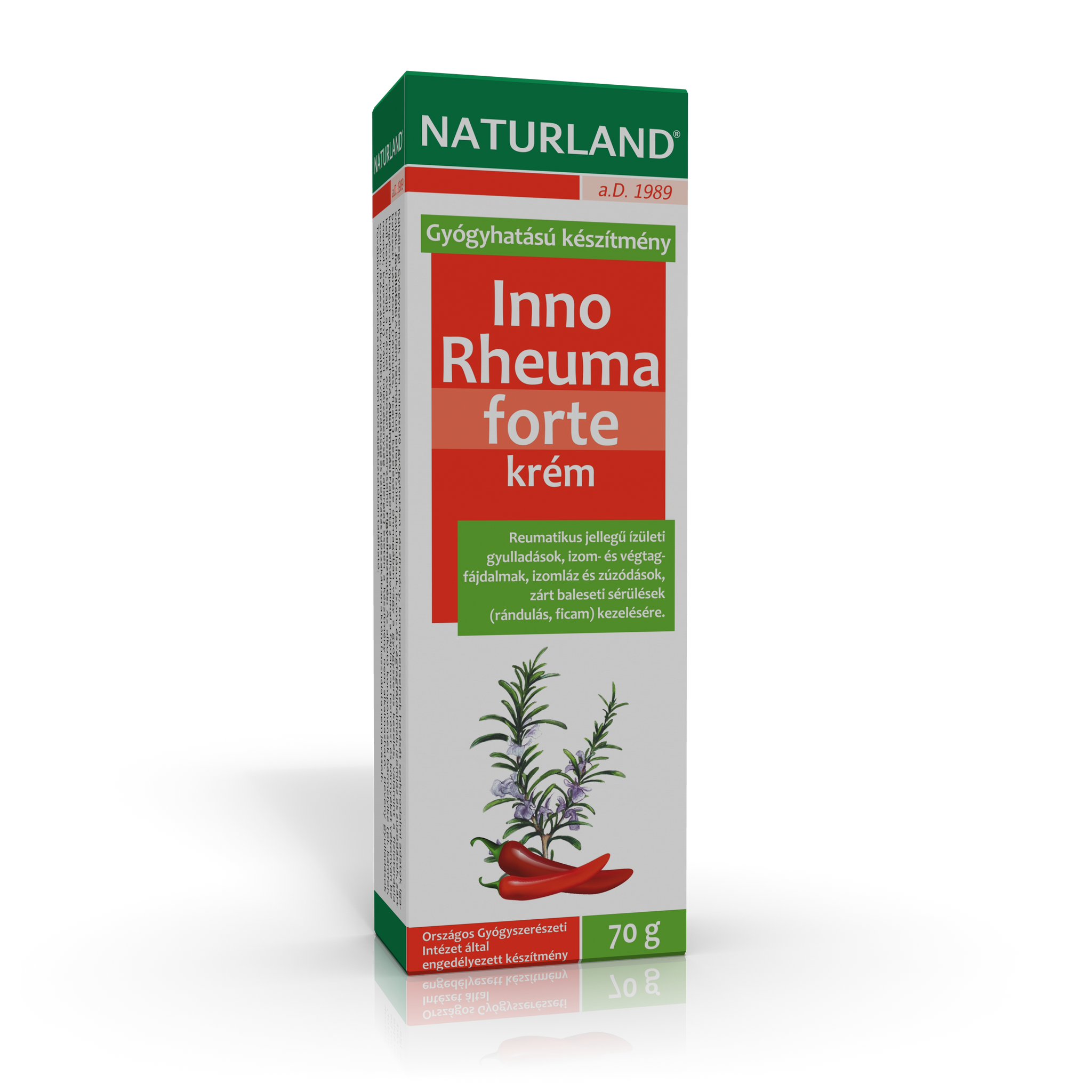 Naturland Inno-reuma krém na zmiernenie svalovej a kĺbovej bolesti 70 g - 16474