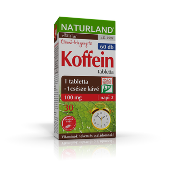 Naturland Kofeínové tablety 100 mg, 60 ks - 17823