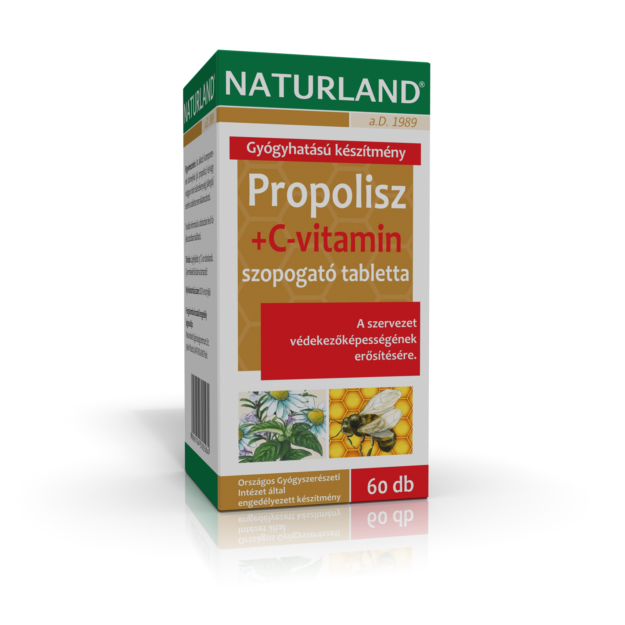 Naturland Propolis C-vitamín tablety 60 ks - 21936
