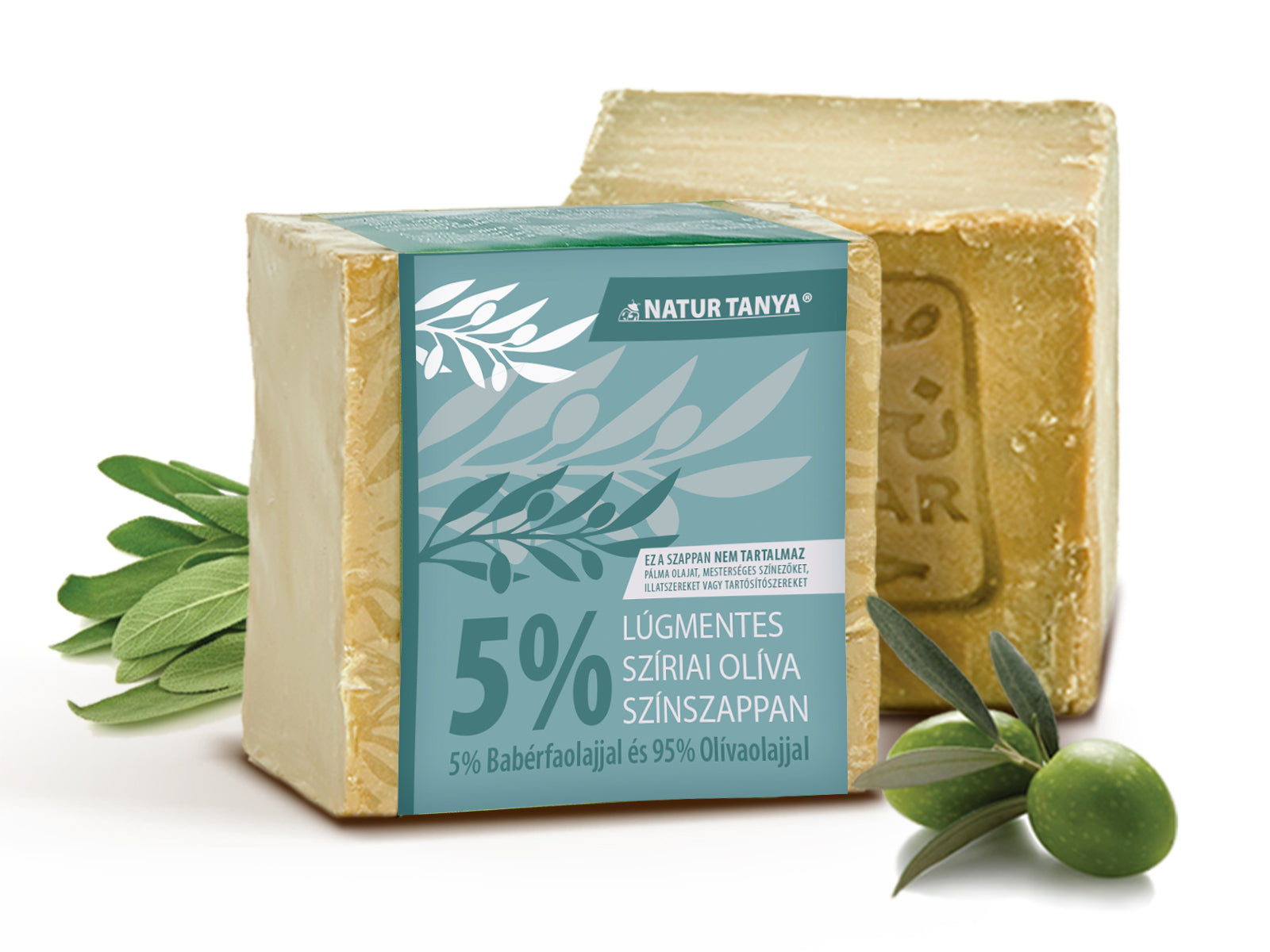Natur Tanya najel sýrske farbové mydlo obsahujúce 5% bio pepperwoodového oleja 200 g