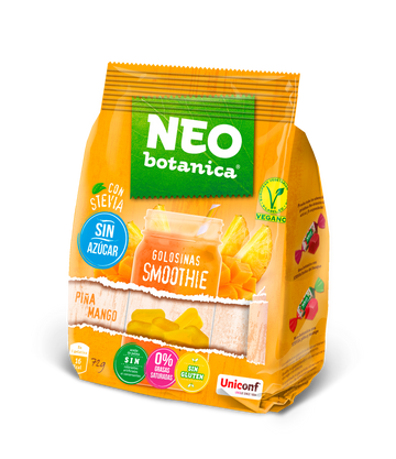 UNICONF želé cukríky s príchuťou ananásu a manga bez cukru 72 g - 93883