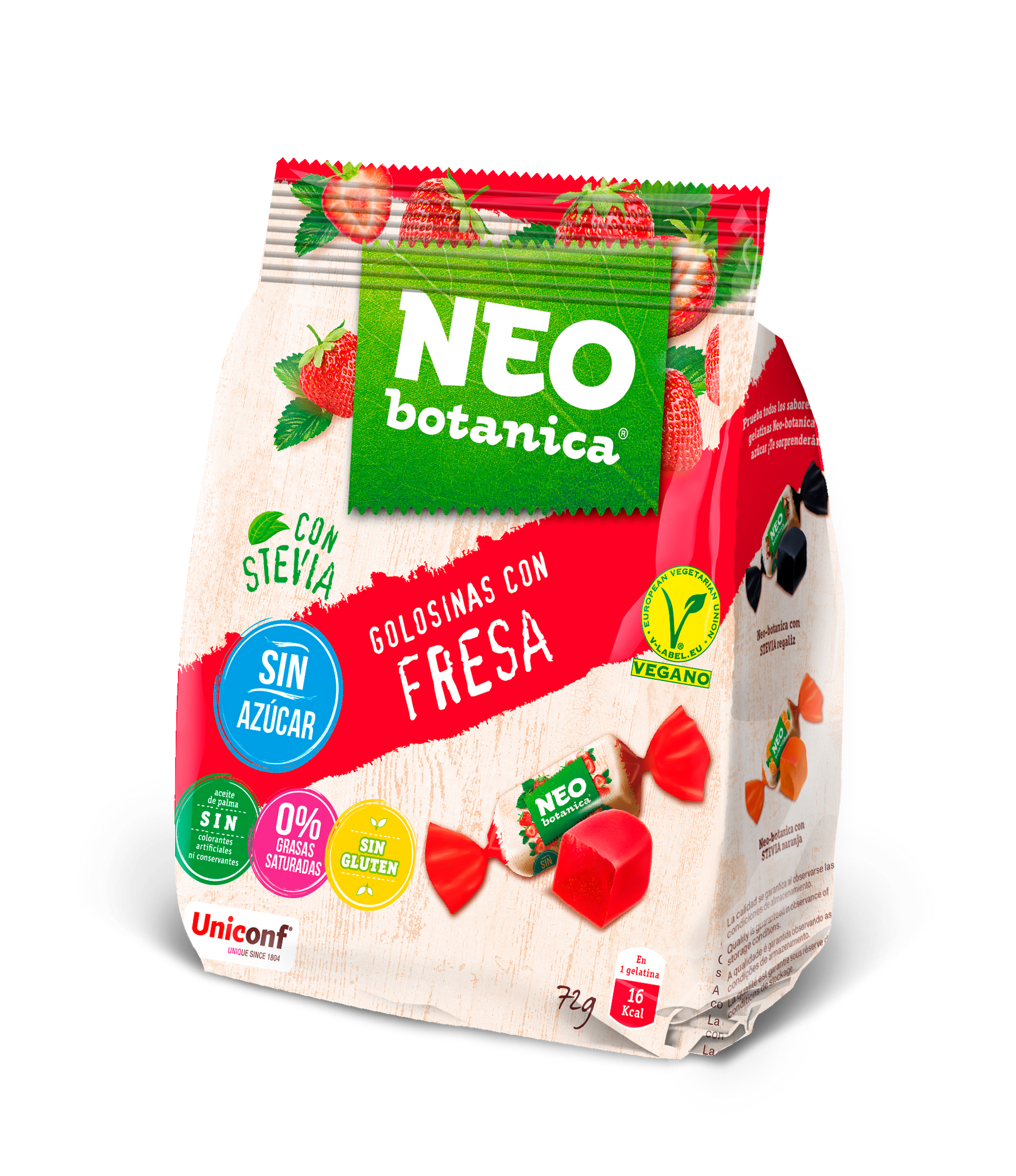 Neo Botanica cukríky s jahodovou príchuťou 72 g - 93881
