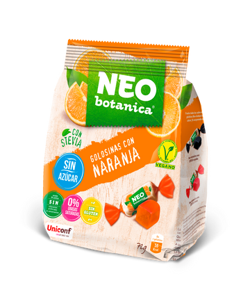 Neo Botanica pomarančové želé cukríky 72g - 93882
