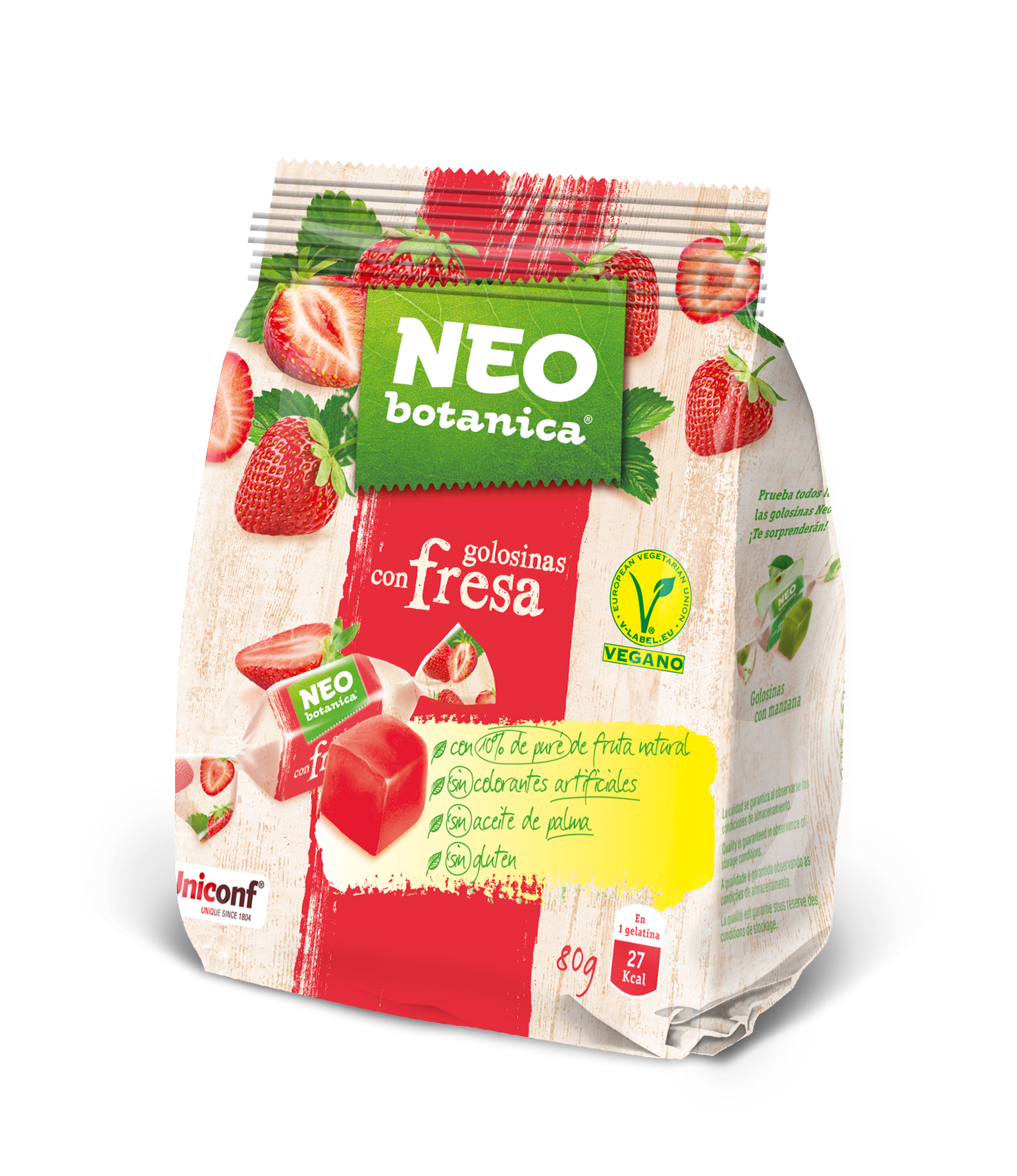 Neo Botanica želatínová kašeľ bez gluténu s masťou jahod 80 g