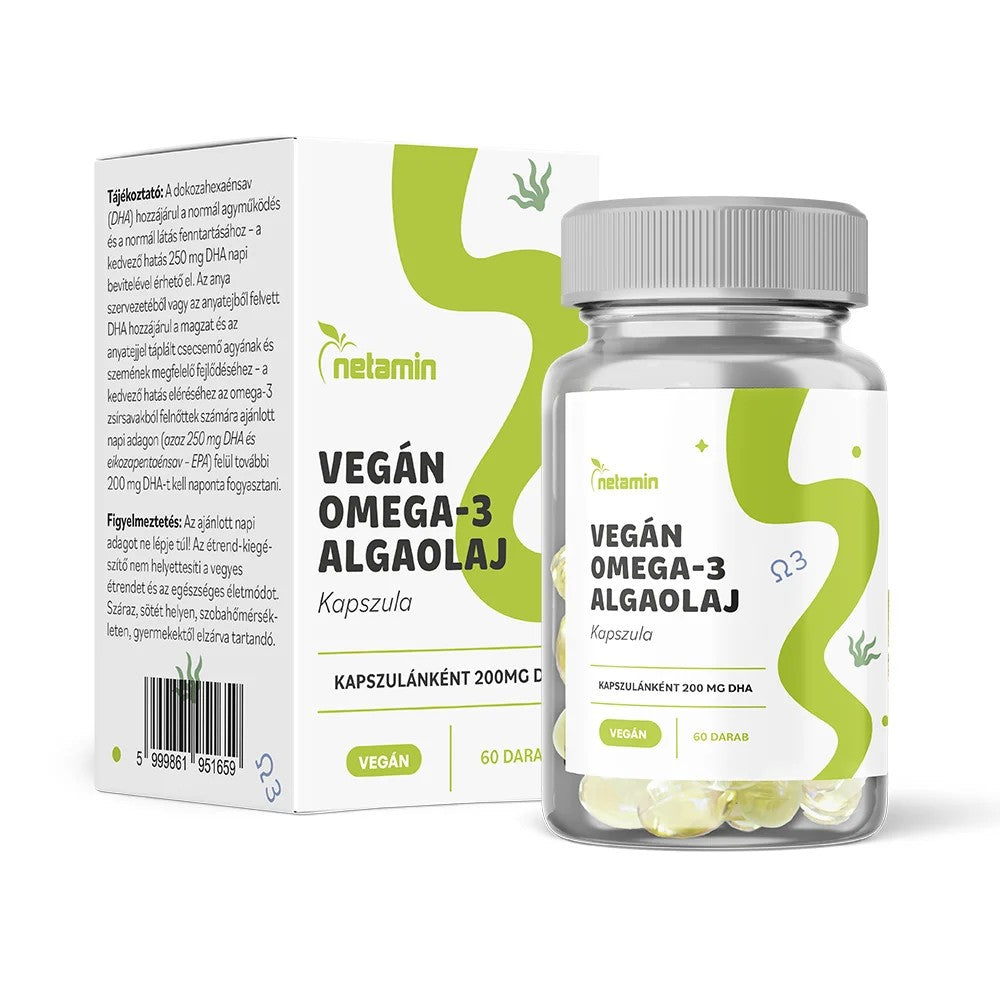 Netamin vegánsky omega-3 olej z rias 60 kapsúl