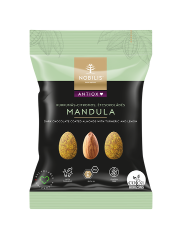 Nobilis mandle v horkej čokoláde s kurkumou a citrónom 50 g - 95473