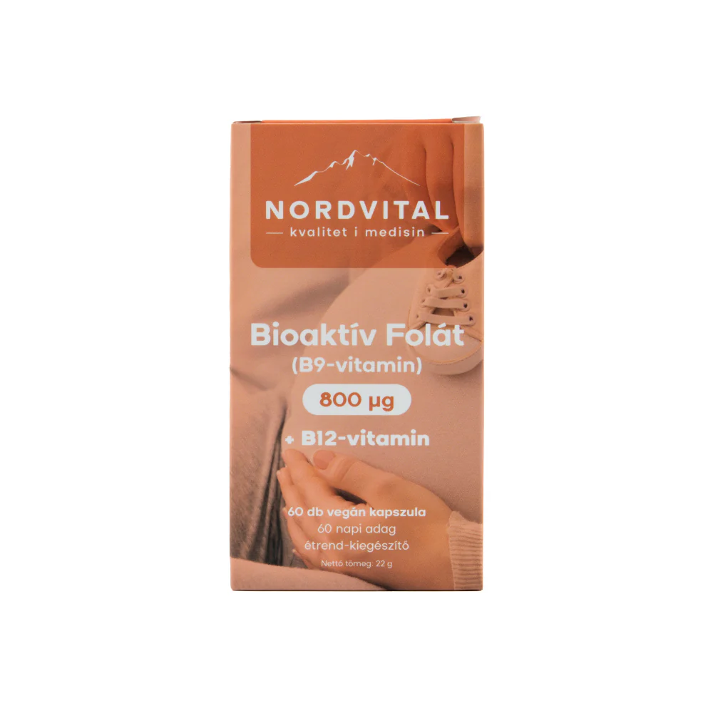 Nordvital b9 ((folate) vitamín 800mcg kapsule 60 šálok