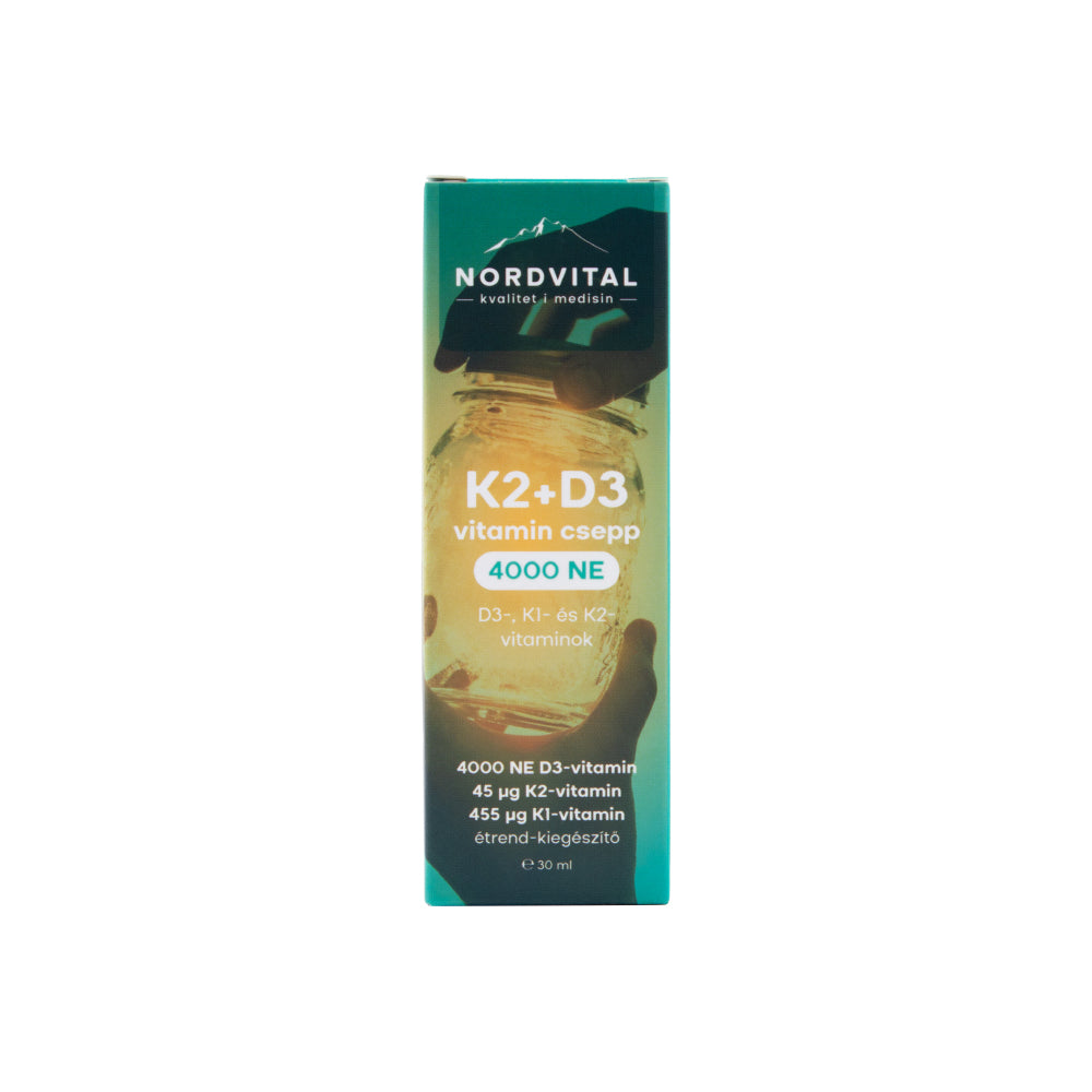 Nordvital d3+k2 vitamín kvapky 60 dávok 30 ml