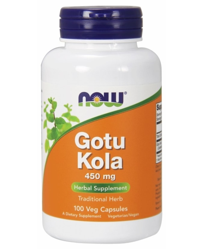Now gotu kola 450 mg kapsule 100 šálok