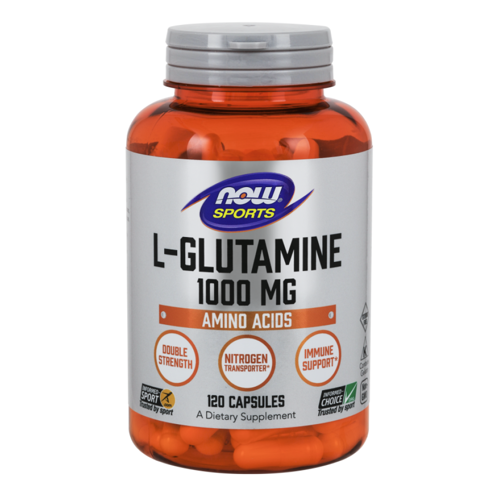 NOW Foods L-Glutamín dvojitá sila 1000 mg 120 vegánskych kapsúl - 38807