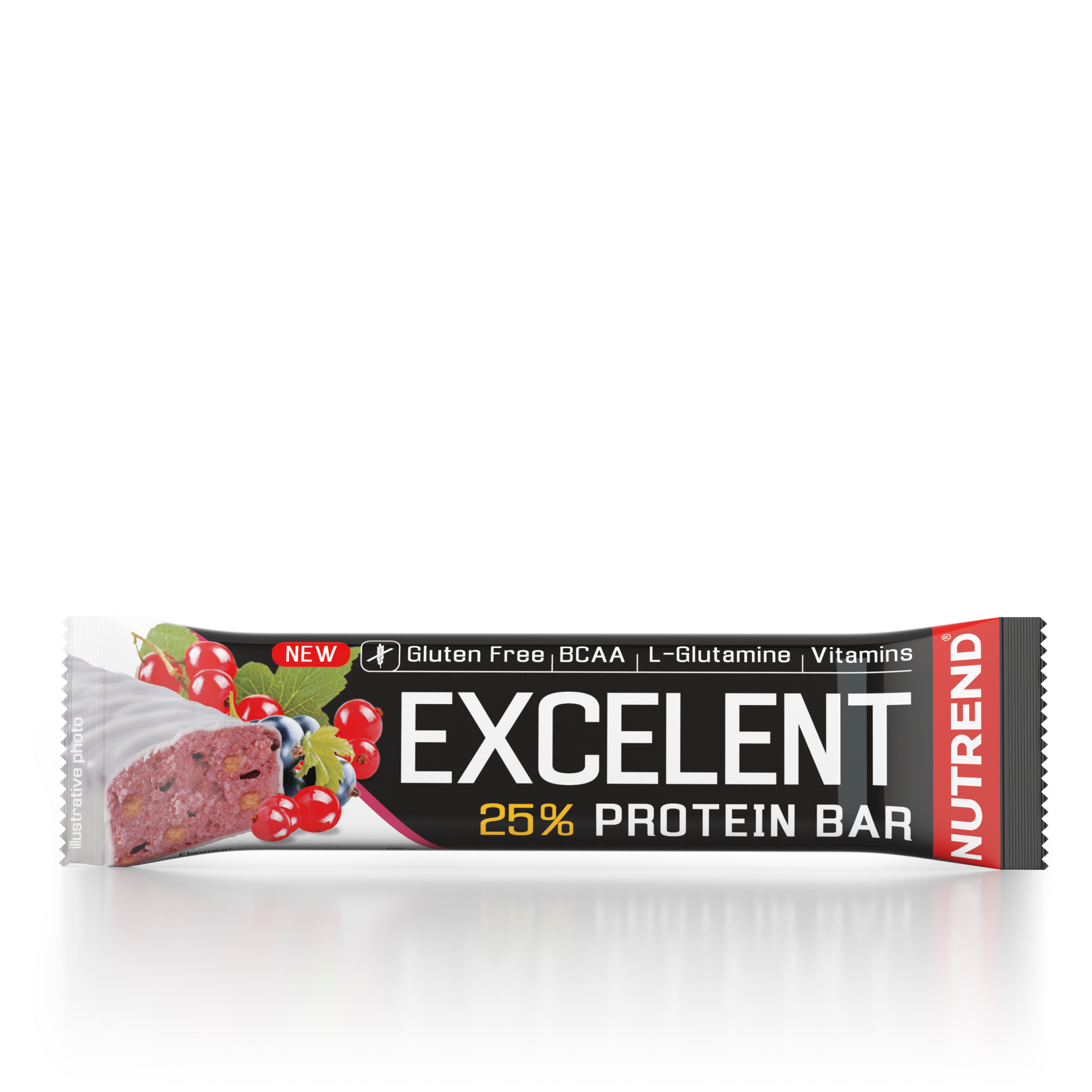 Nutrend Excelent Proteínová tyčinka s čiernymi ríbezľami a brusnicami 85 g - 90034