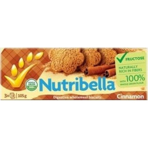 Nutribella škoricové sušienky s fruktózou 105 g - 48600