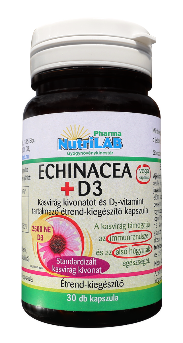 Nutrilab echinacea+D3 30 kapsúl