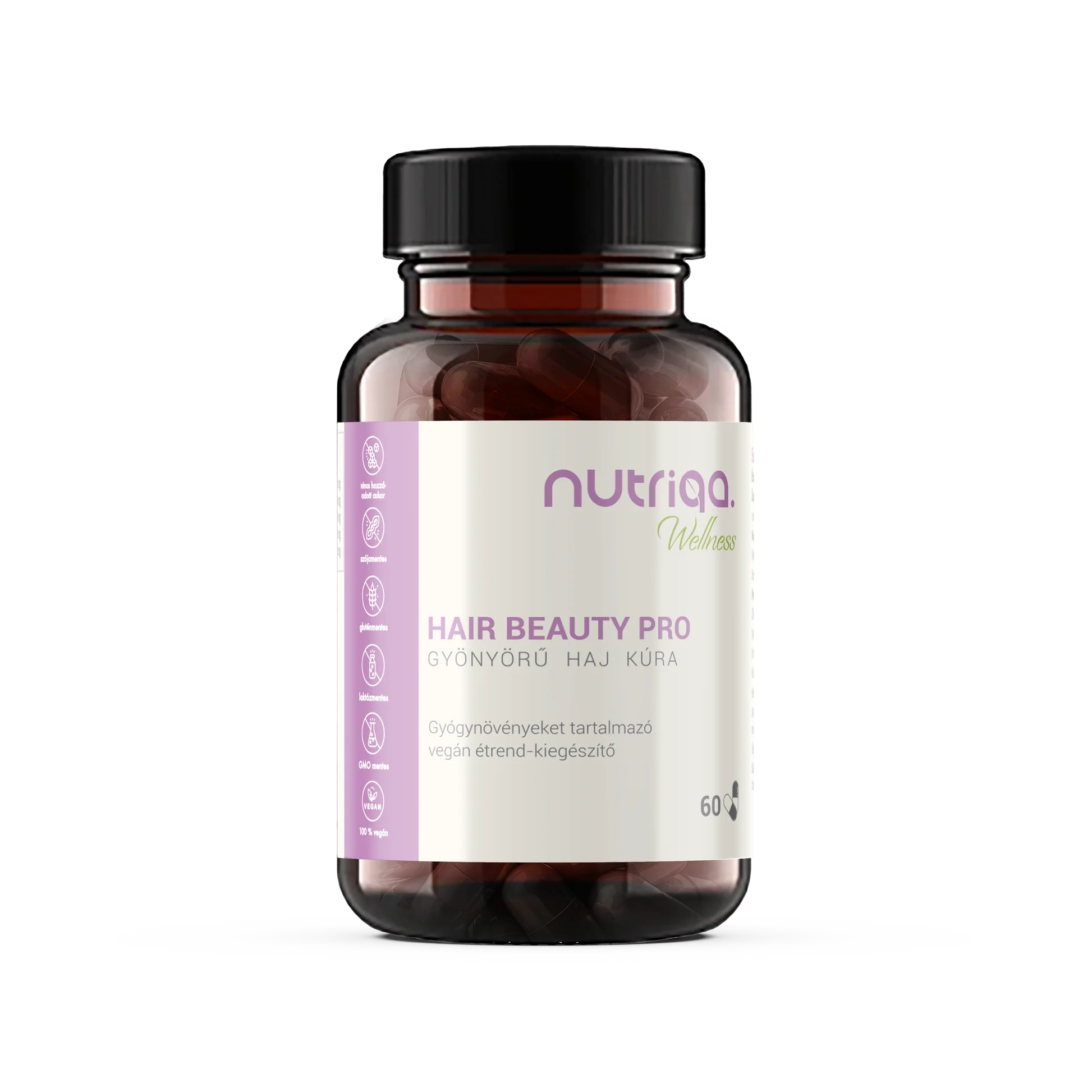 Nutriqa hair beauty pro pre krásne vlasy vegánske kapsule 60 š. š.