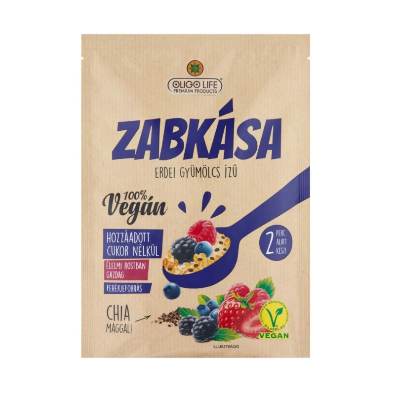 Oligo Life ovsená kaša s lesným ovocím a sladidlami 65 g - 56362
