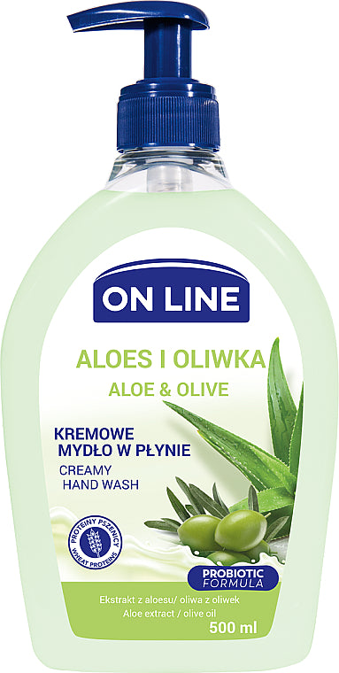 On Line tekuté krémové mydlo aloe vera a olivy 500 ml