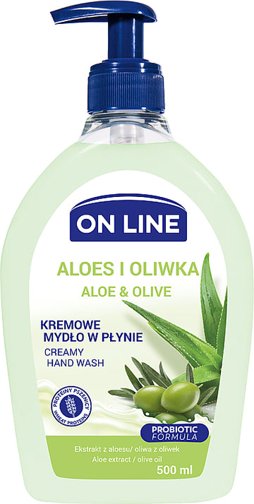 On Line tekuté krémové mydlo aloe vera a olivy 500 ml