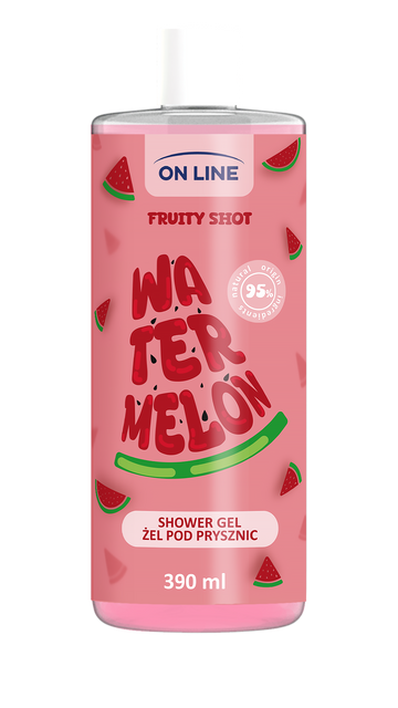On Line sprchový džús ovocný shot melón 390 ml