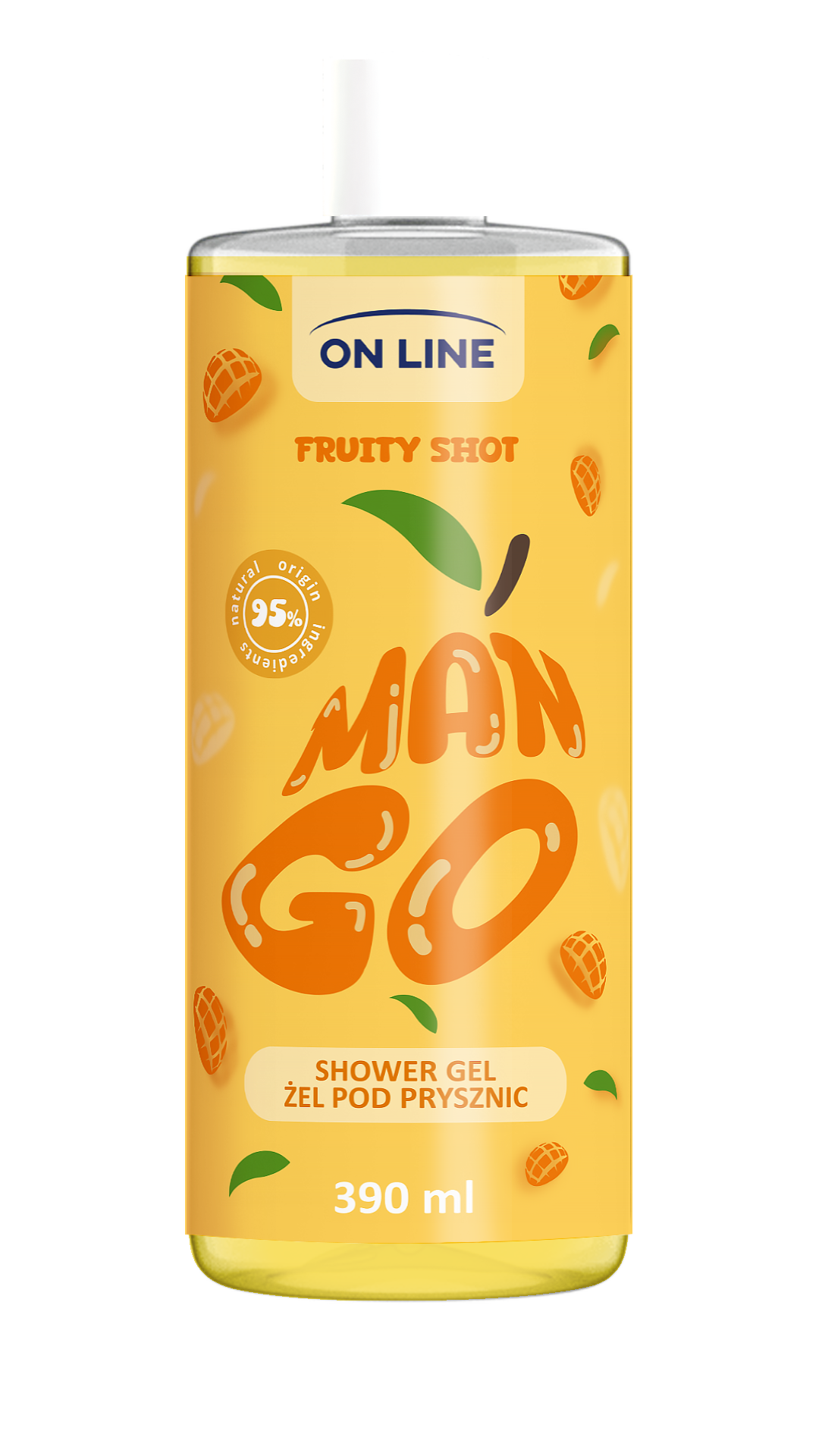 On Line sprcha ovocný shot mango 390 ml