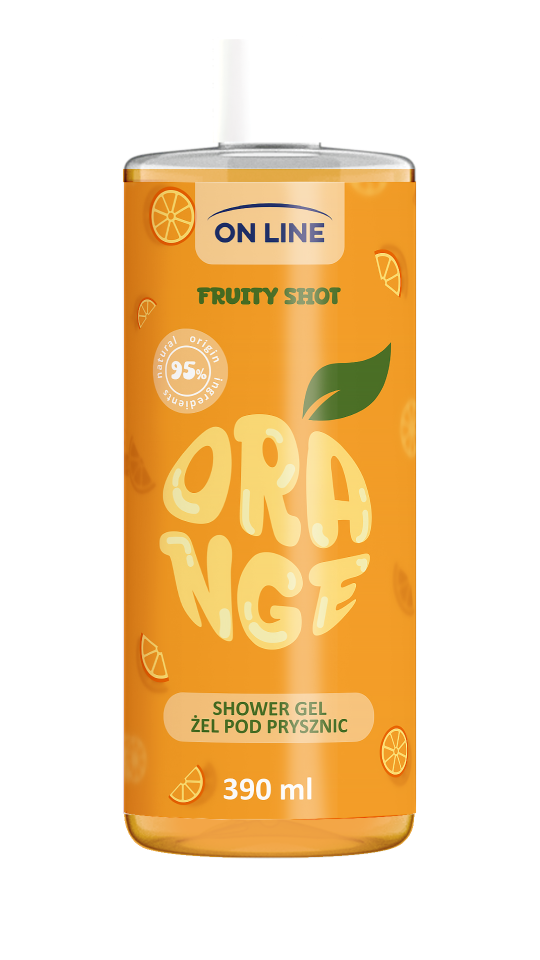 On Line sprcha ovocný výstrel pomaranče 390 ml