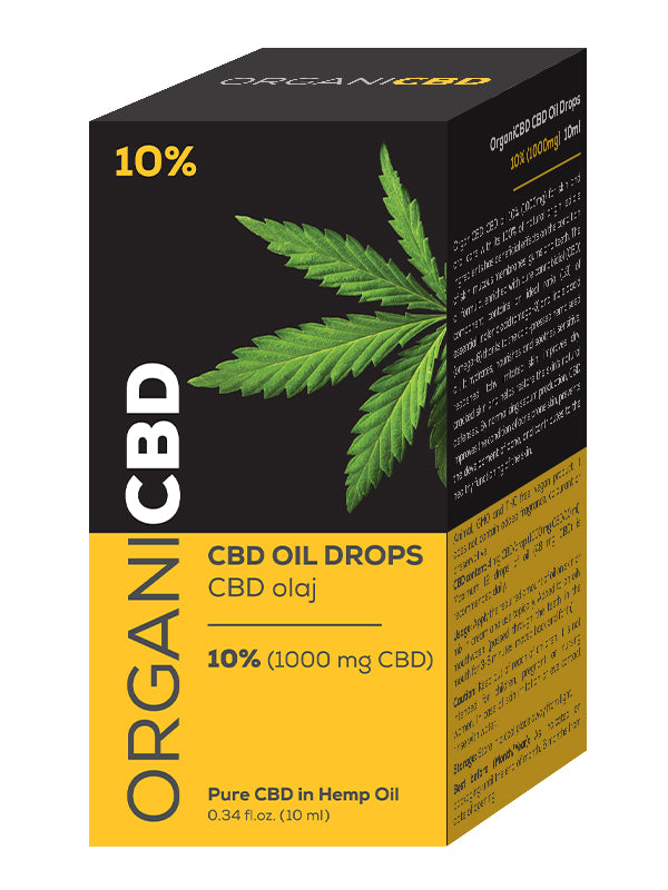 Organic CBD olej 10% 1000 mg 10 ml