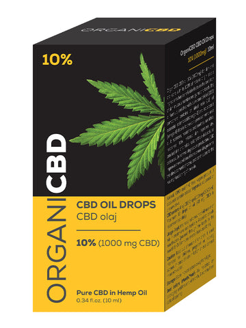Organic CBD olej 10% 1000 mg 10 ml