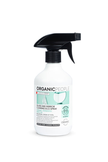 Organic People ekologický čistiaci sprej pre okná a zrkadlá s biofermentovaným bielom 500 ml