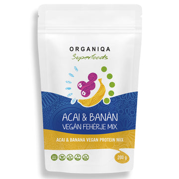 Organiqa 100% BIO vegán proteínový mix s príchuťou acai-banán 200 g - 53258