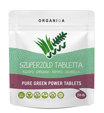 Organiqa bio superzelené tablety 250 g