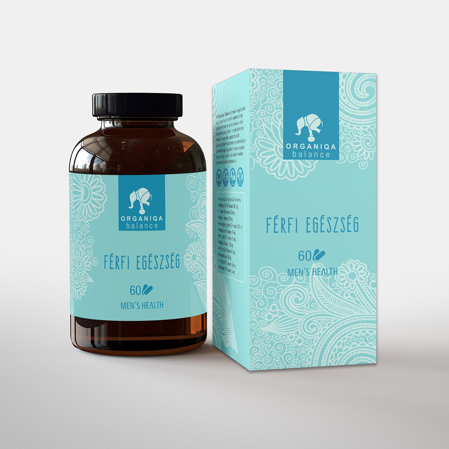 Organiqa mužské zdravie kapsule 750 mg 60 šálok