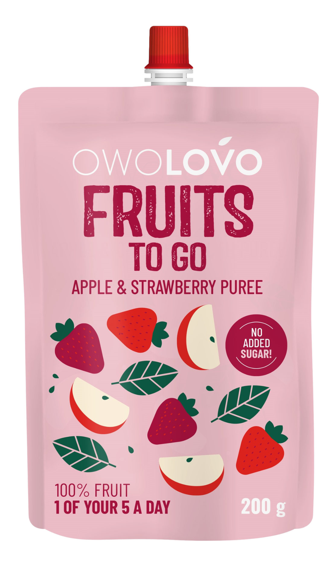 Owolovo ovocné pyré jablko-jahoda 200 g - 93673