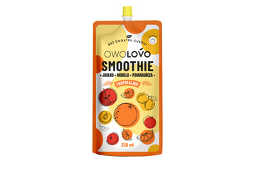 Owolovo ovocné sprej jablko-oranžovo-žlté broskyne smoothie 200 g