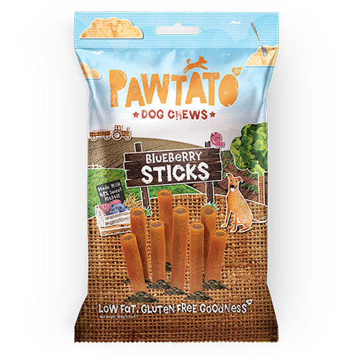 Pawtato Tubes vegánsky odmenu steny modré bobule 120 g