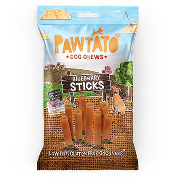 Pawtato Tubes vegánsky odmenu steny modré bobule 120 g
