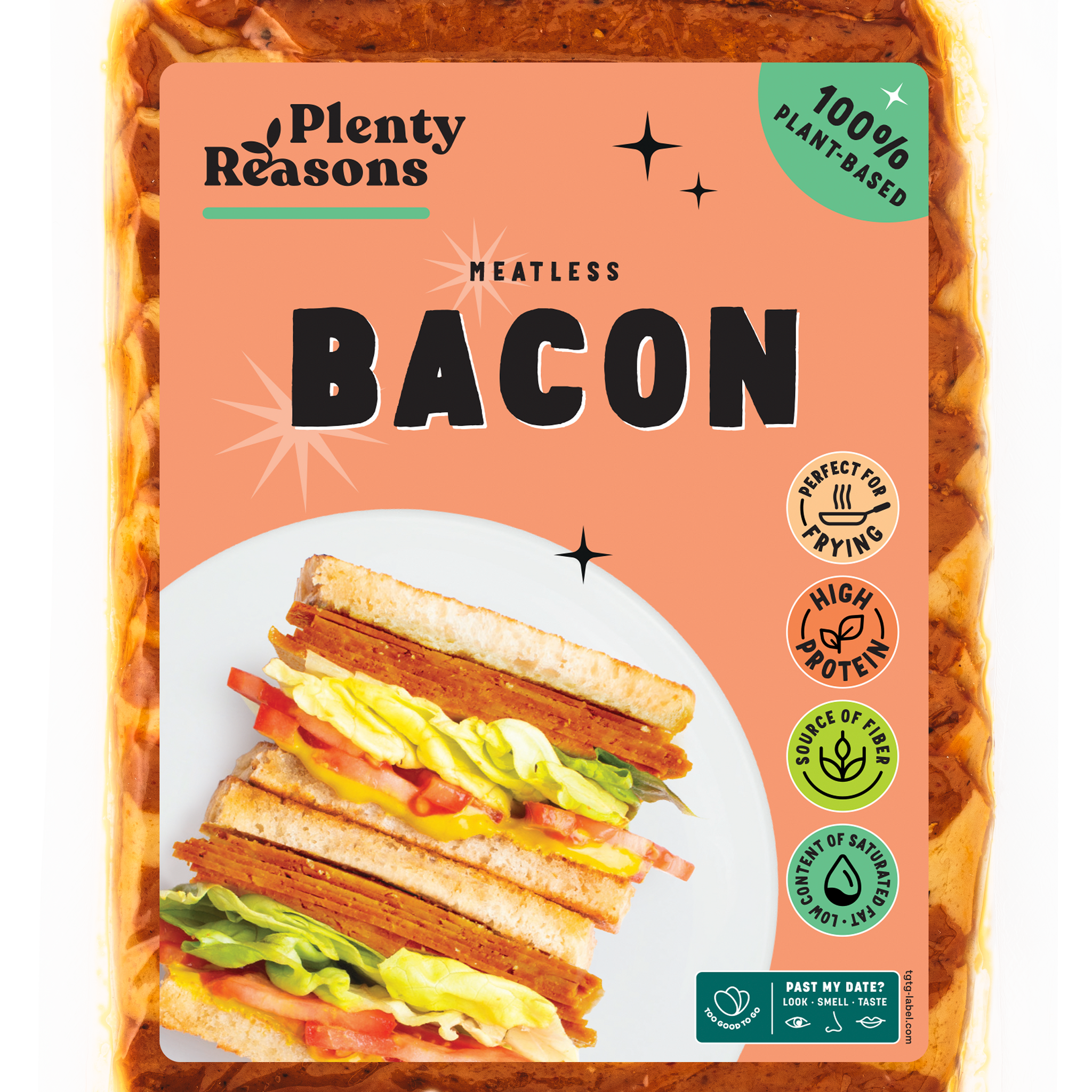 Plenty Reasons bez mäsa vegánsky baconový prípravok 150 g