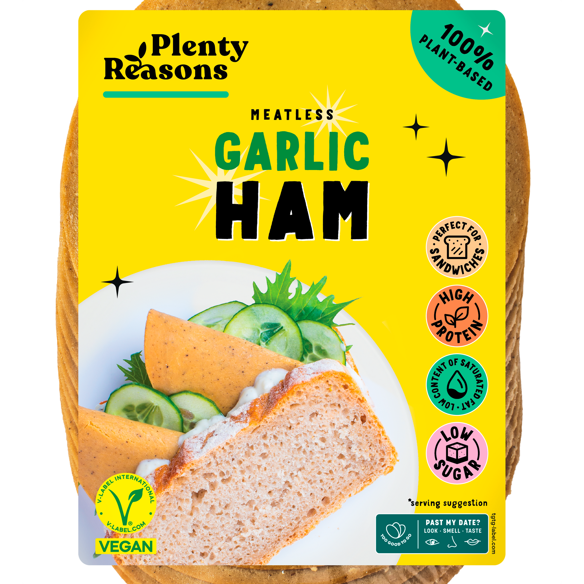 Plenty Reasons vegánsky česnekový šunkový vkusný kus 100 g