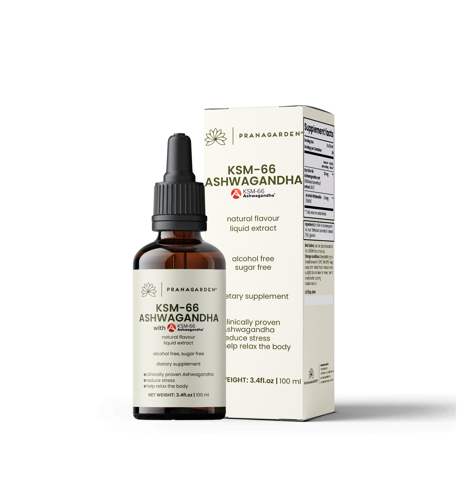 Pranagarden ksm-66 ashwaganda tekutý doplnok stravy 100 ml